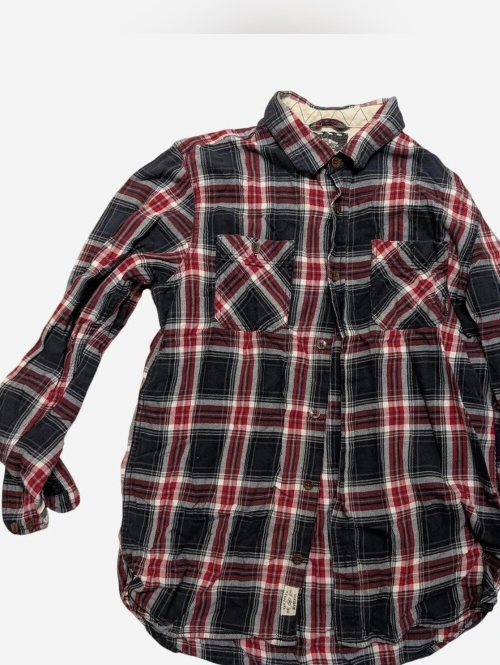 Vans Mens plaid flannel in red and black, size small
